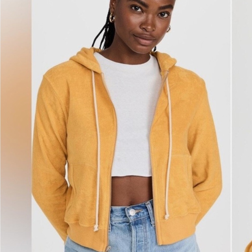 Re/Done Mustard Yellow Hoodie